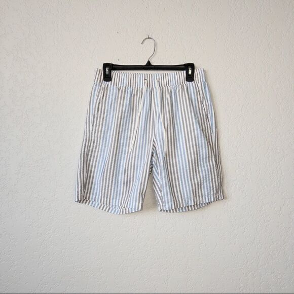 J. Crew Blue and Gray Seersucker Swim Trunks Size Small - Picture 5 of 10